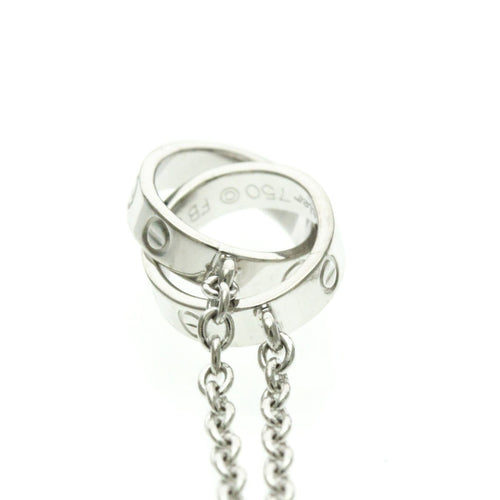 Collier Cartier Love - Collier interlocking en or blanc 58 Facettes eee8eh1lk2