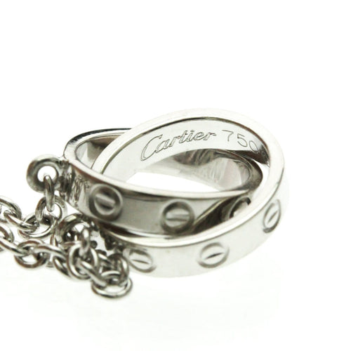 Collier Cartier Love - Collier interlocking en or blanc 58 Facettes eee8eh1lk2