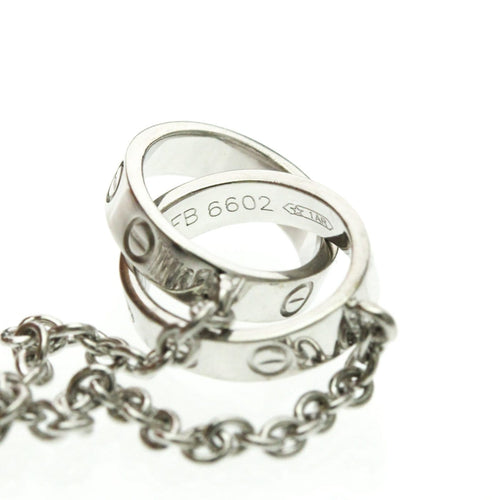 Collier Cartier Love - Collier interlocking en or blanc 58 Facettes eee8eh1lk2