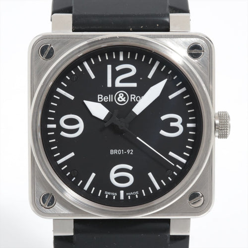 Bell & Ross BR 03-92 - Automatické hodinky, černý gumový řemínek 