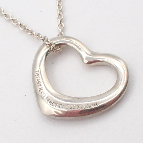 Tiffany & Co. Elsa Peretti - Vedhængshalskæde Open Heart i Sølv 