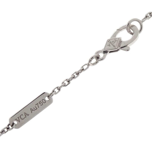 Pendentif Van Cleef & Arpels Vintage Alhambra - Pendentif en or blanc et porcelaine verte 58 Facettes r0txn0zfte