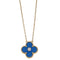 Pendentif Van Cleef & Arpels - Pendentif Vintage Alhambra en or jaune et porcelaine bleue de Sèvres, diamant 58 Facettes pze6vvdopo