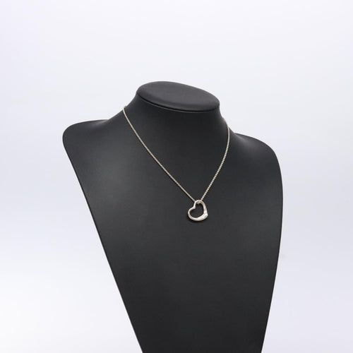 Collier Tiffany & Co. Elsa Peretti Open Heart Pendant Necklace Sterling Silver 58 Facettes pd2677