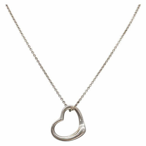 Collier Tiffany & Co. Elsa Peretti Open Heart Pendant Necklace Sterling Silver 58 Facettes pd2677