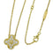 Collier Van Cleef & Arpels - Collier Vintage Alhambra en or jaune et diamants 58 Facettes tj0favf913
