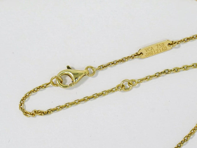 Collier Van Cleef & Arpels - Collier Vintage Alhambra en or jaune et diamants 58 Facettes tj0favf913