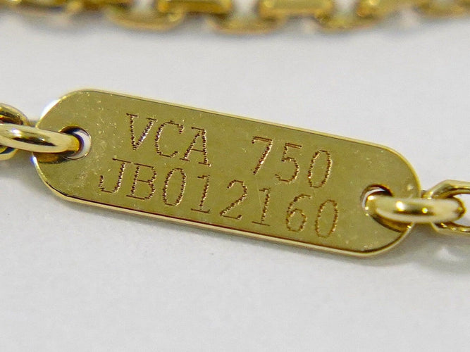 Collier Van Cleef & Arpels - Collier Vintage Alhambra en or jaune et diamants 58 Facettes tj0favf913