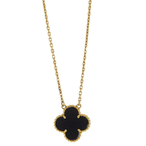 Pendentif Van Cleef & Arpels - Pendentif Magic Alhambra en or rose et onyx 58 Facettes fd2erttt0r