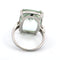 Bague 58 Bague - Aigue-marine verte en or blanc 18 ct 58 Facettes 221/26 B 114/26