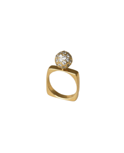 Bague 55 Dinh Van - Bague boule diamant en or jaune 58 Facettes