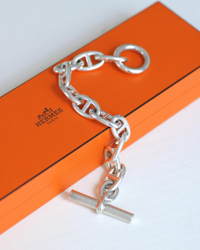 Bracelet Hermès Chaîne d'Ancre - Bracelet grand modèle en argent 925, 21,50 cm 58 Facettes