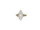 Bague 55 Bague marquise ancienne en or rose 18 carats diamants 58 Facettes