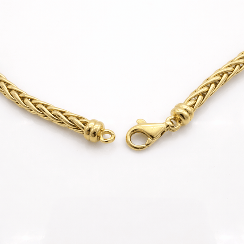 Collier Collier maille palmier en or 18 carats 58 Facettes Collier maille palmier en or