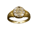 Bague 58 Marguerite - Bague ancienne en or jaune 750 diamants 58 Facettes A10234