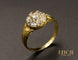 Bague 58 Marguerite - Bague ancienne en or jaune 750 diamants 58 Facettes A10234