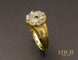 Bague 58 Marguerite - Bague ancienne en or jaune 750 diamants 58 Facettes A10234