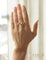 Bague Bague jarretière en or jaune, perle, émeraudes et diamants 58 Facettes A9703