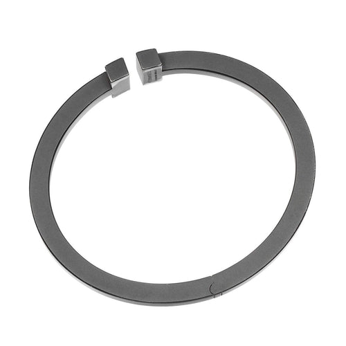 Bracelet Tiffany & Co. - Bracelet T Square en acier noirci 58 Facettes b28ars