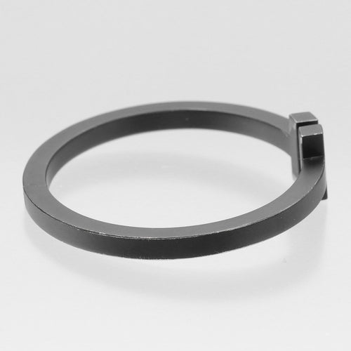 Bracelet Tiffany & Co. - Bracelet T Square en acier noirci 58 Facettes b28ars