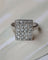 Bague 56.5 Art Déco - Bague rectangle en or blanc et diamants 58 Facettes A11240