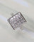 Bague 56.5 Art Déco - Bague rectangle en or blanc et diamants 58 Facettes A11240