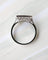 Bague 56.5 Art Déco - Bague rectangle en or blanc et diamants 58 Facettes A11240