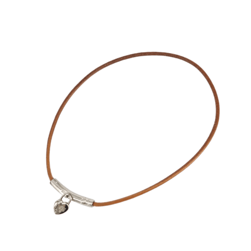 Collier Hermès - Collier chaîne charm Annee Mediterranee en métal et cuir 58 Facettes h61iwxhvam