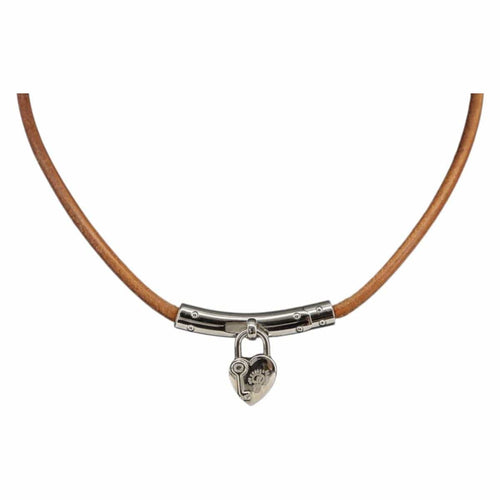 Collier Hermès - Collier chaîne charm Annee Mediterranee en métal et cuir 58 Facettes h61iwxhvam