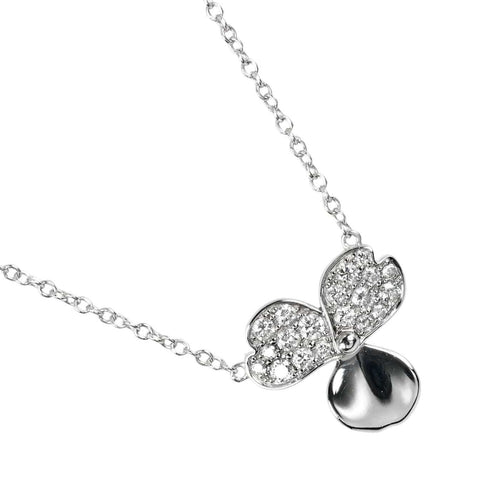 Collier Tiffany & Co. - Collier Open Paper Flower en platine et diamants 58 Facettes qn2dfb