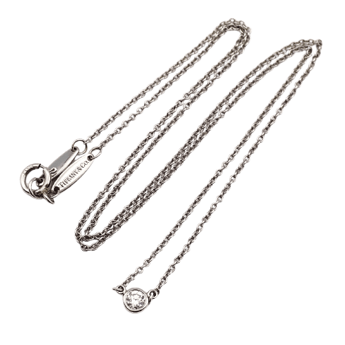 Collier Tiffany & Co. Elsa Peretti Diamonds by the Yard - Collier en platine diamant 58 Facettes j0dmio
