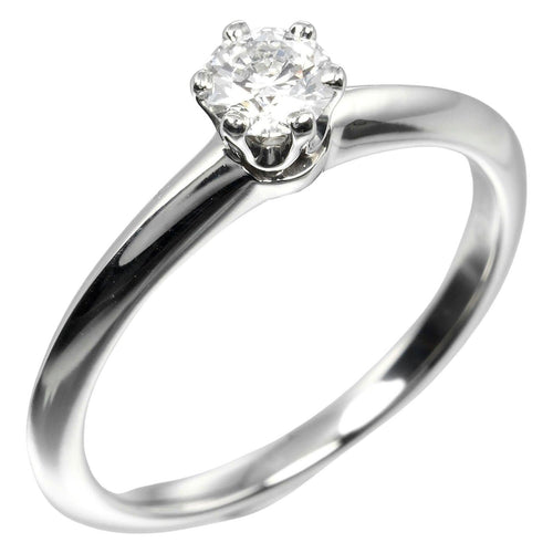 Bague Tiffany & Co. - Bague Tiffany Setting en platine avec diamant RBC 58 Facettes q98j35