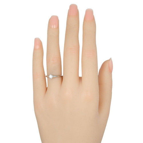 Bague Tiffany & Co. - Bague Tiffany Setting en platine avec diamant RBC 58 Facettes q98j35