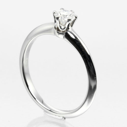 Bague 49 Tiffany & Co. Tiffany Setting - Bague solitaire en platine et diamant 58 Facettes q98j35