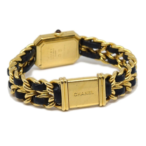 Montre Chanel Premiere Rock Quartz Plated Metal and Leather 58 Facettes rgy3px