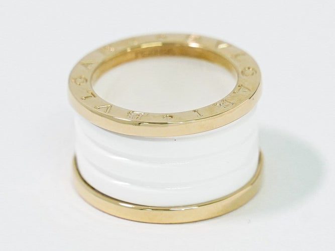 Bague 49 Bvlgari B.zero1 - Bague trois rangs en or jaune 18K et céramique 58 Facettes lud6fod17y