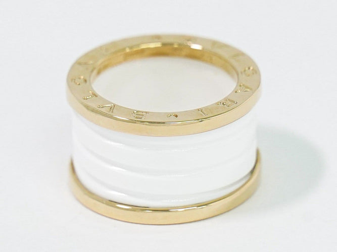 Bague 49 Bvlgari B.zero1 - Bague trois rangs en or jaune 18K et céramique 58 Facettes lud6fod17y