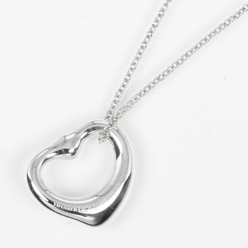 Pendentif Tiffany & Co. Elsa Peretti - Pendentif Open Heart en argent avec saphir rose 58 Facettes rkc4e0