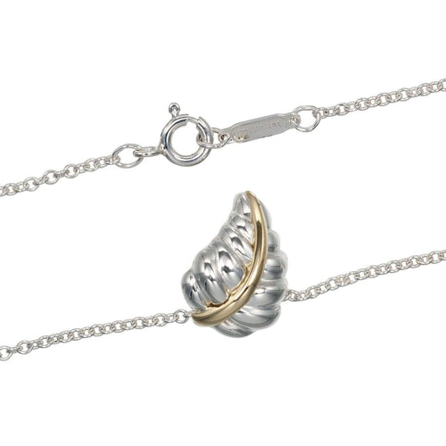 Collier Tiffany & Co. - Collier pendentif feuille en argent 925 et or jaune K18 58 Facettes ahlqr9
