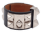 Bracelet Hermès - Bracelet Collier de Chien en cuir noir 58 Facettes tms8snkin8