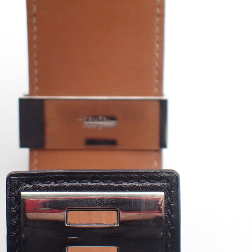 Bracelet Hermès - Bracelet Collier de Chien en cuir noir 58 Facettes tms8snkin8