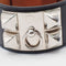 Bracelet Hermès - Bracelet Collier de Chien en cuir noir 58 Facettes tms8snkin8