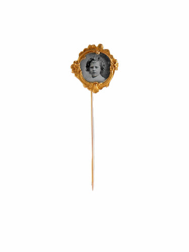 Broche Épingle Portrait en or jaune et blanc 58 Facettes BO/110030