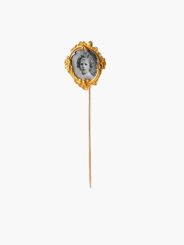 Broche Épingle Portrait en or jaune et blanc 58 Facettes BO/110030