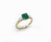 Bague 51 Solitaire - Bague en or jaune 18 carats, émeraude et diamants baguette 58 Facettes 147/13
