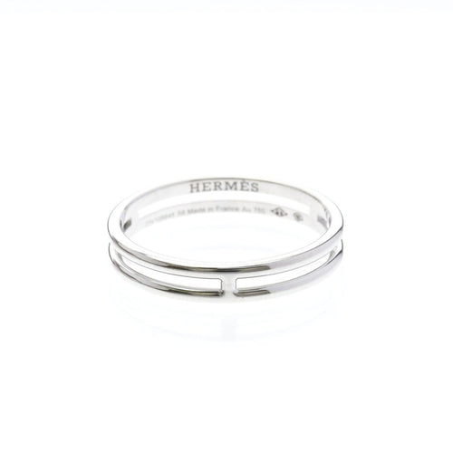 Bague 58 Hermès Ariane - Bague alliance en or blanc 18K 58 Facettes r7mobb37x8