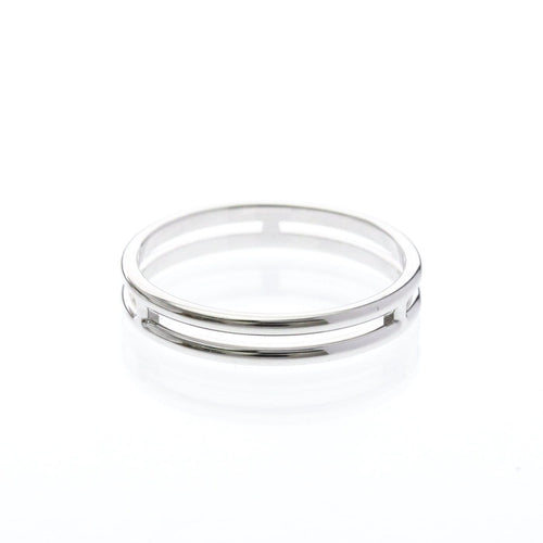 Bague 58 Hermès Ariane - Bague alliance en or blanc 18K 58 Facettes r7mobb37x8