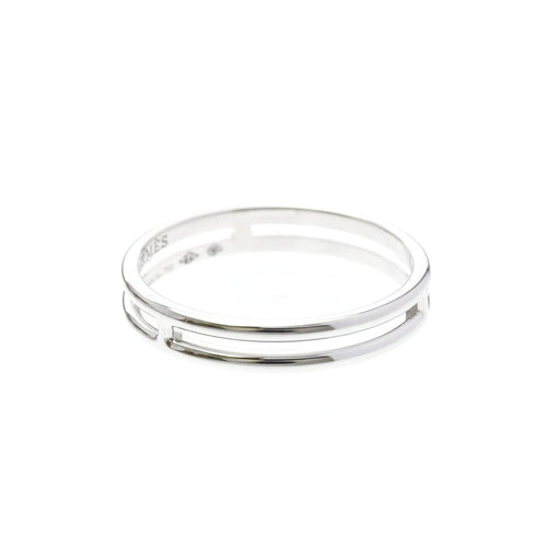 Bague 58 Hermès Ariane - Bague alliance en or blanc 18K 58 Facettes r7mobb37x8