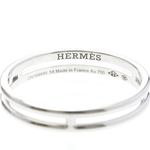Bague 58 Hermès Ariane - Bague alliance en or blanc 18K 58 Facettes r7mobb37x8