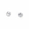 Boucles d'oreilles Puces d'oreilles diamants et or blanc. 58 Facettes 35394